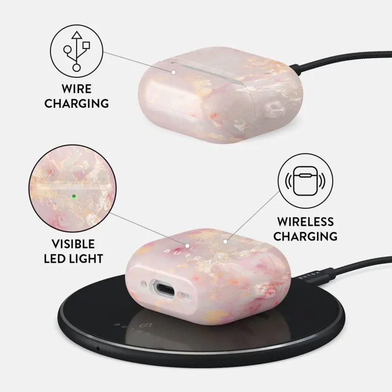 Burga Golden Coral - Apple AirPods 4 & AirPods 4 ANC Skyddsfodral - 2999617