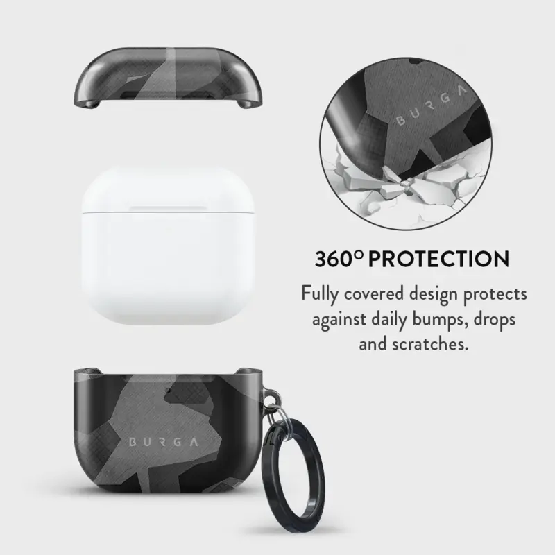 Burga Night Black Camo - Apple AirPods 4 & AirPods 4 ANC Skyddsfodral - 2999622