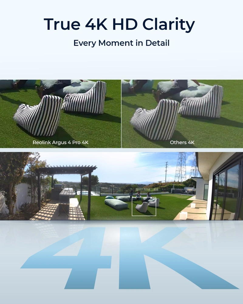 Reolink Argus 4 Pro utomhuskamera 4K färgseende vit - 3022360