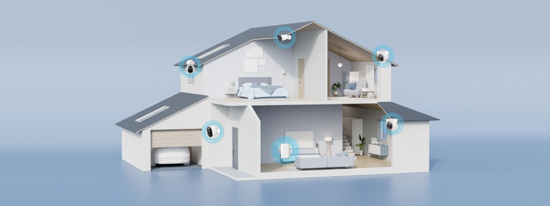 Reolink Home Hub med 2xArgus 3E batterikamera utomhus/inomhus Vit - 3022425