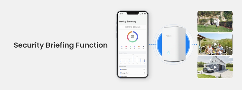 Reolink Home Hub med 2xArgus 3E batterikamera utomhus/inomhus Vit - 3022425