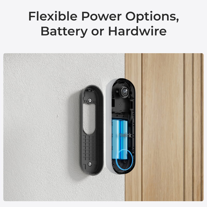 Reolink Videodörrklocka (batteri) Smart 2K Wi-Fi Vit - 3022632