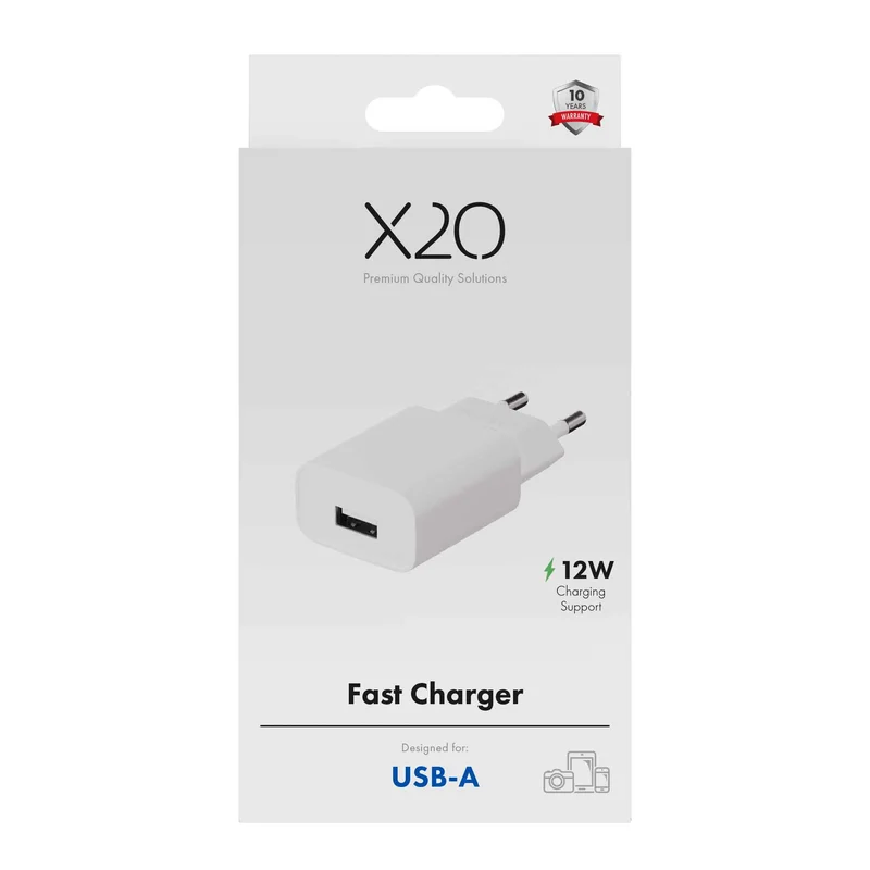 X2O 12 W hemmaladdare USB-A vit - 3401000