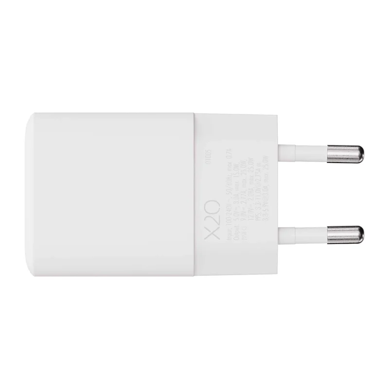X2O 25W hemmaladdare USB-C GaN vit - 3401005