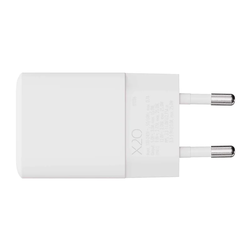 X2O 25 W hemmaladdarset USB-C med 1,2 m kabel GaN vit - 3401006