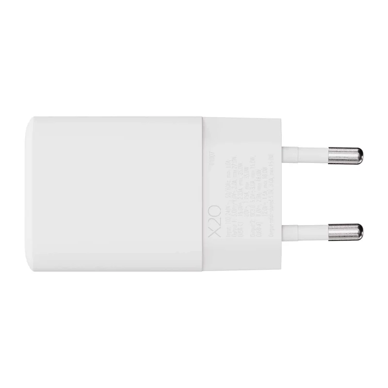 X2O 35W dubbel hemmaladdare USB-C/A GaN vit - 3401007