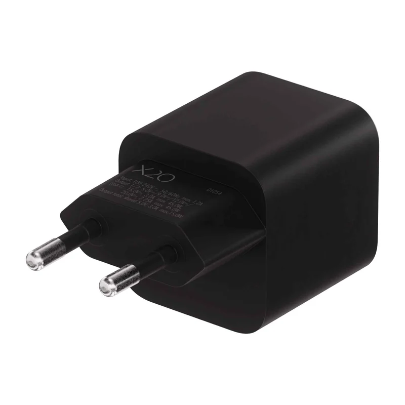 X2O 45W dubbel hemmaladdare USB-C/C GaN svart - 3401054