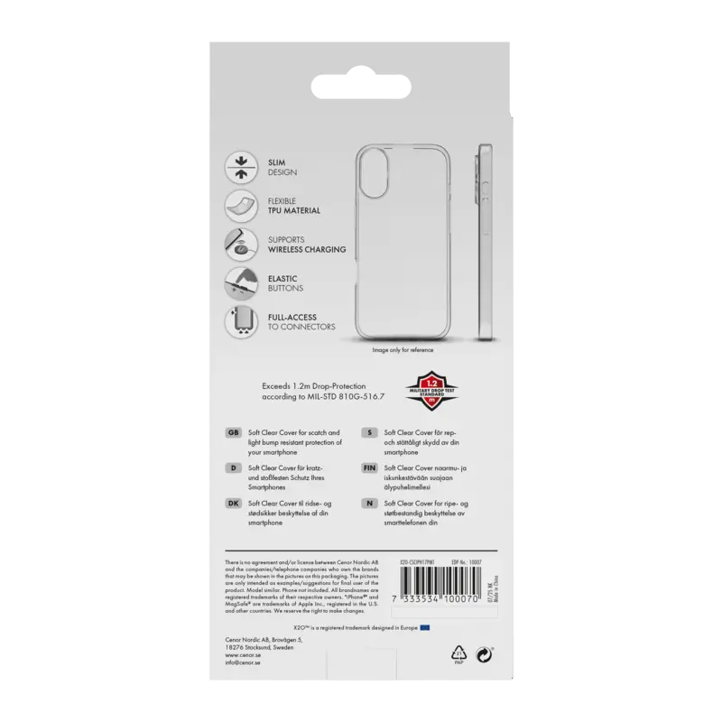 X2O Clear Soft Skal Apple iPhone 18 Pro Max/17 Pro Max Transparent - 3410007