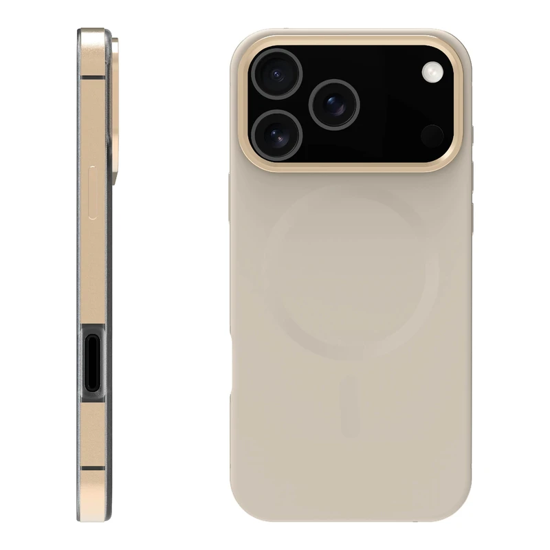 X2O Mag Metal Skal Apple iPhone 17 Pro Beige/Gold - 3410013