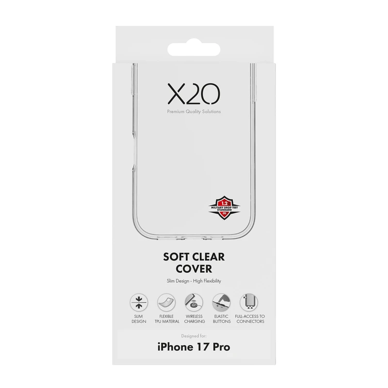 X2O Clear Soft Skal Apple iPhone 17 Pro Klar - 3410016