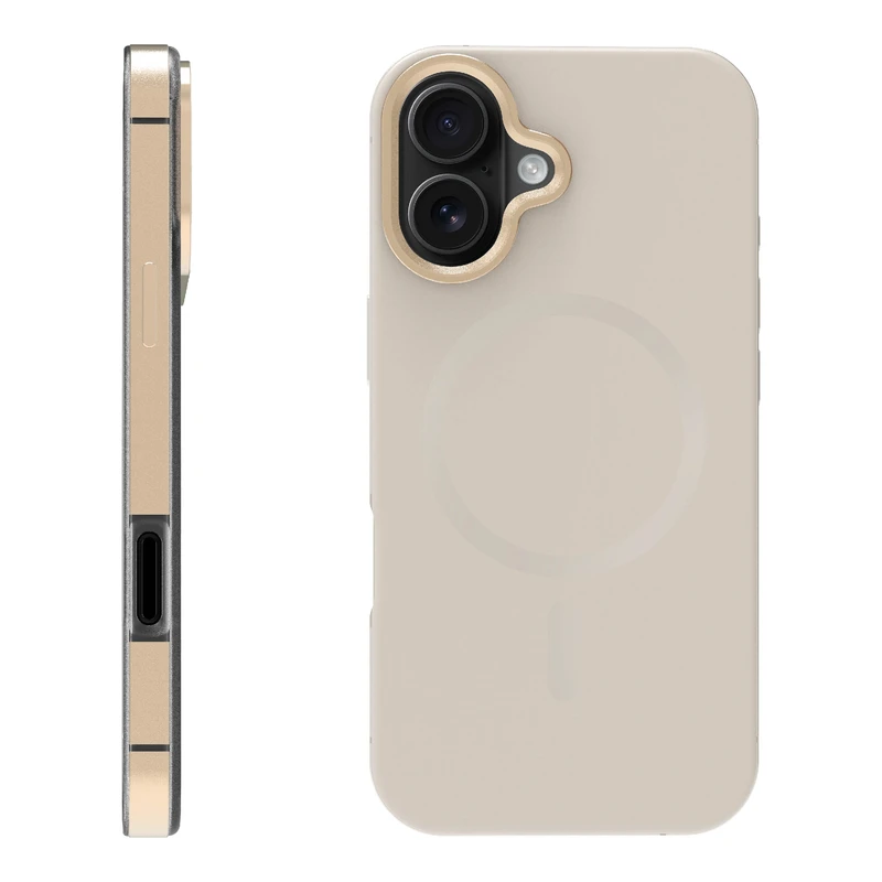 X2O Mag Metal Skal Apple iPhone 17 Beige/Gold - 3410030