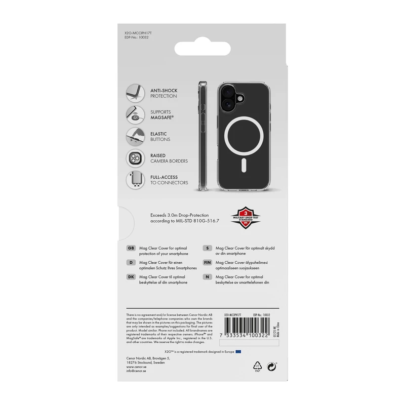 X2O Mag Clear Skal Apple iPhone 17 Klar - 3410032