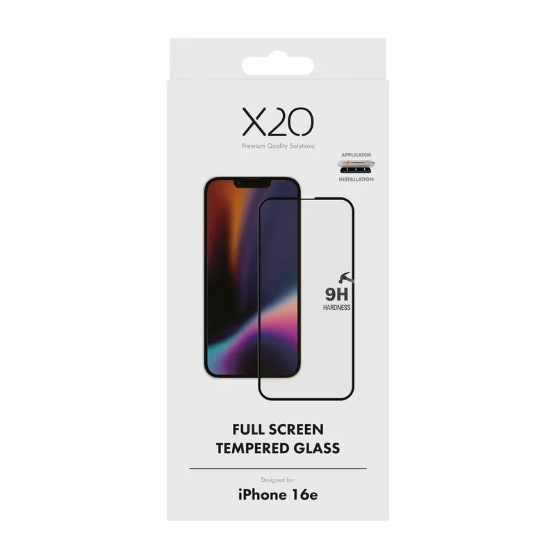 X2O Full Screen Skyddsglas Apple iPhone 17e/16e - 3410038
