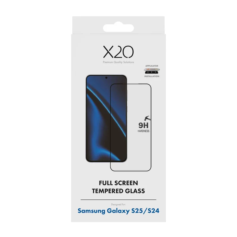 X2O Full Screen Skyddsglas Samsung Galaxy S25/S24 - 3410043