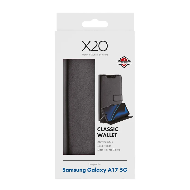X2O Classic Wallet Plånboksfodral Samsung Galaxy A17 5G Svart - 3410060