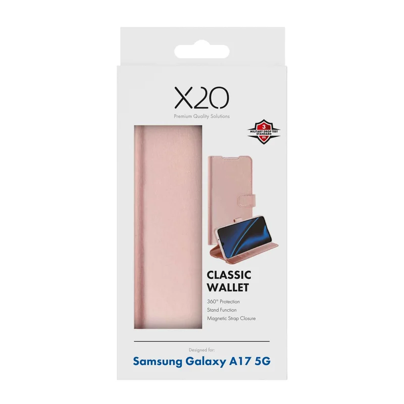 X2O Classic Wallet Plånboksfodral Samsung Galaxy A17 5G Rose Gold - 3410061