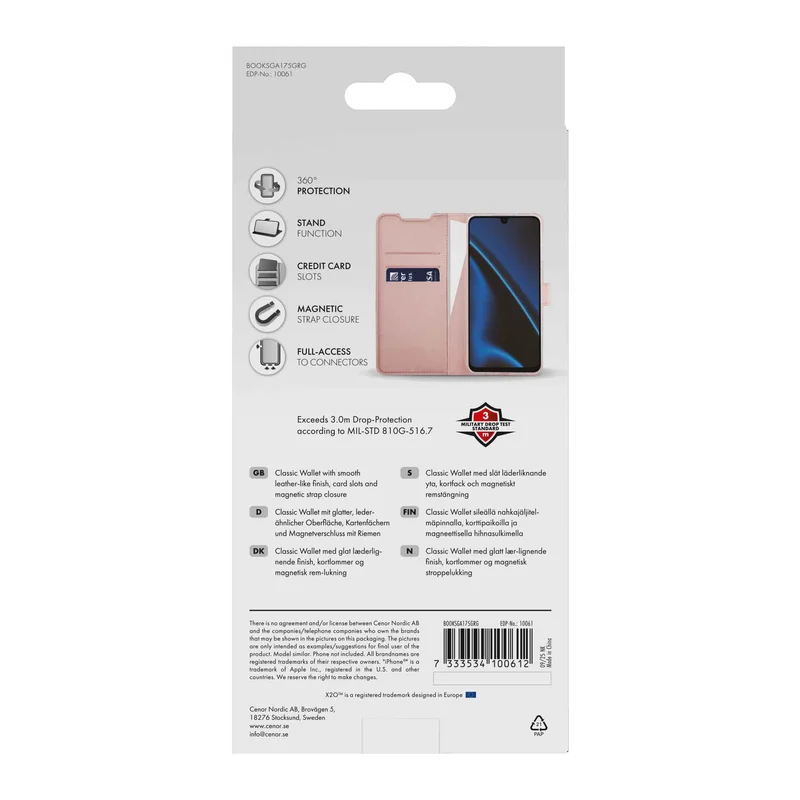 X2O Classic Wallet Plånboksfodral Samsung Galaxy A17 5G Rose Gold - 3410061