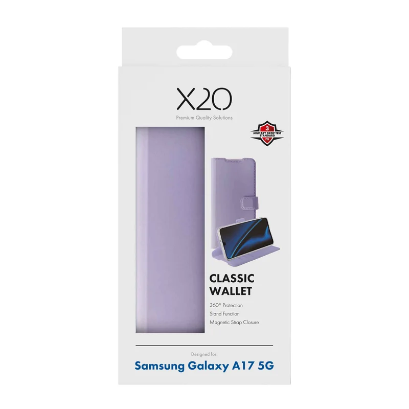 X2O Classic Wallet Plånboksfodral Samsung Galaxy A17 5G Lavender - 3410062