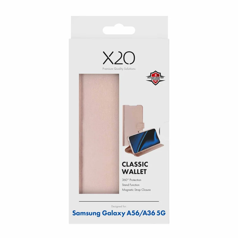 X2O Classic Wallet Plånboksfodral Samsung Galaxy A56/A36 5G Rose Gold - 3410078