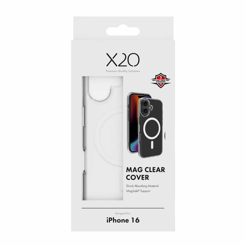 X2O Mag Clear Skal Apple iPhone 16 Klar - 3410081