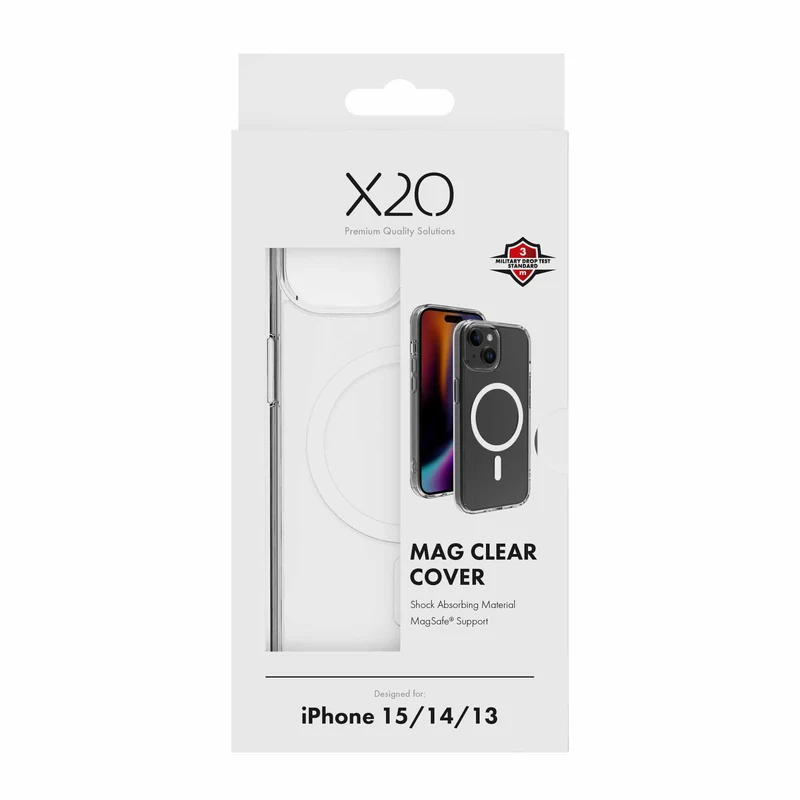 X2O Mag Clear Skal Apple iPhone 15/14/13 Klar - 3410082