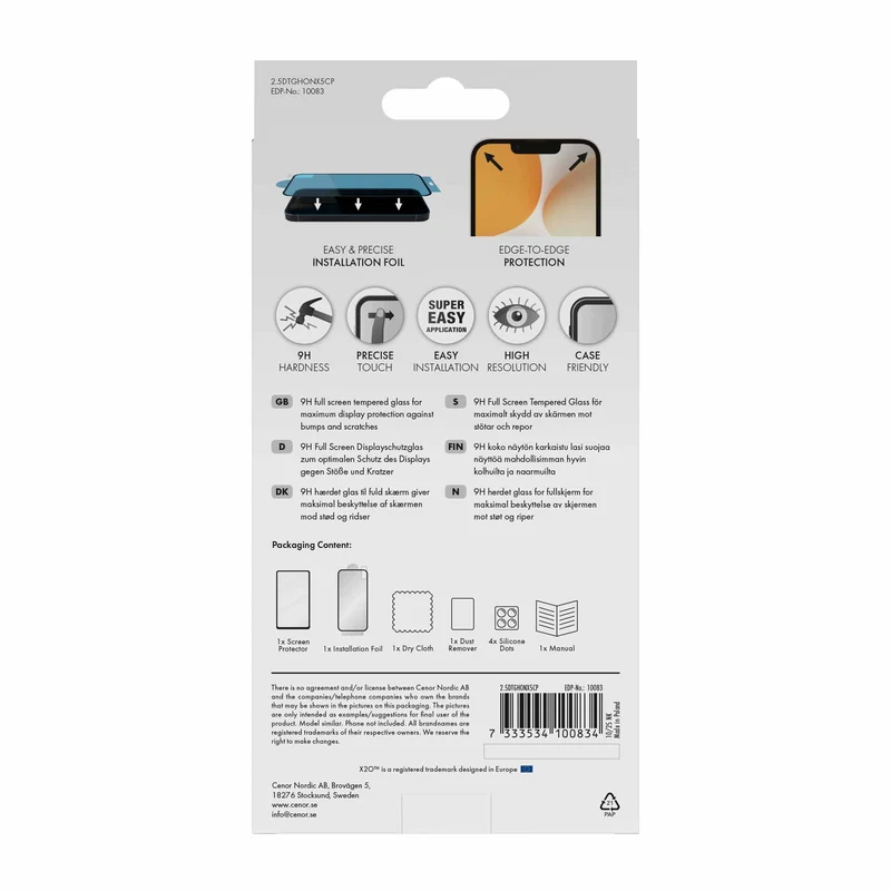 X2O Full Screen Skyddsglas Honor X5c Plus - 3410083