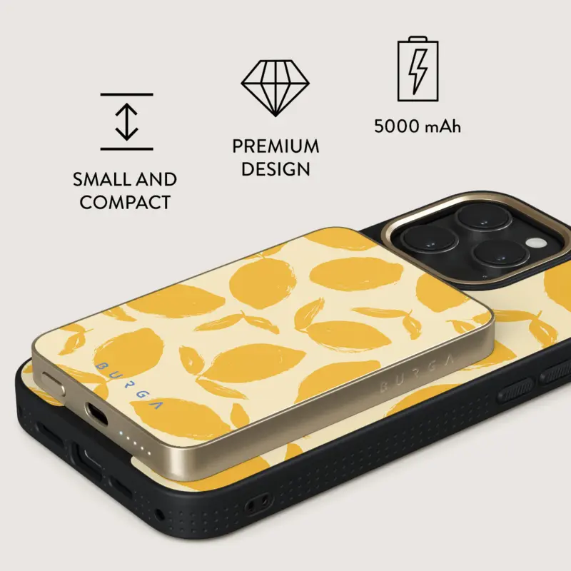 Burga Lemon Tart - MagSafe Power Bank 5000 mAh Guld - 4108263