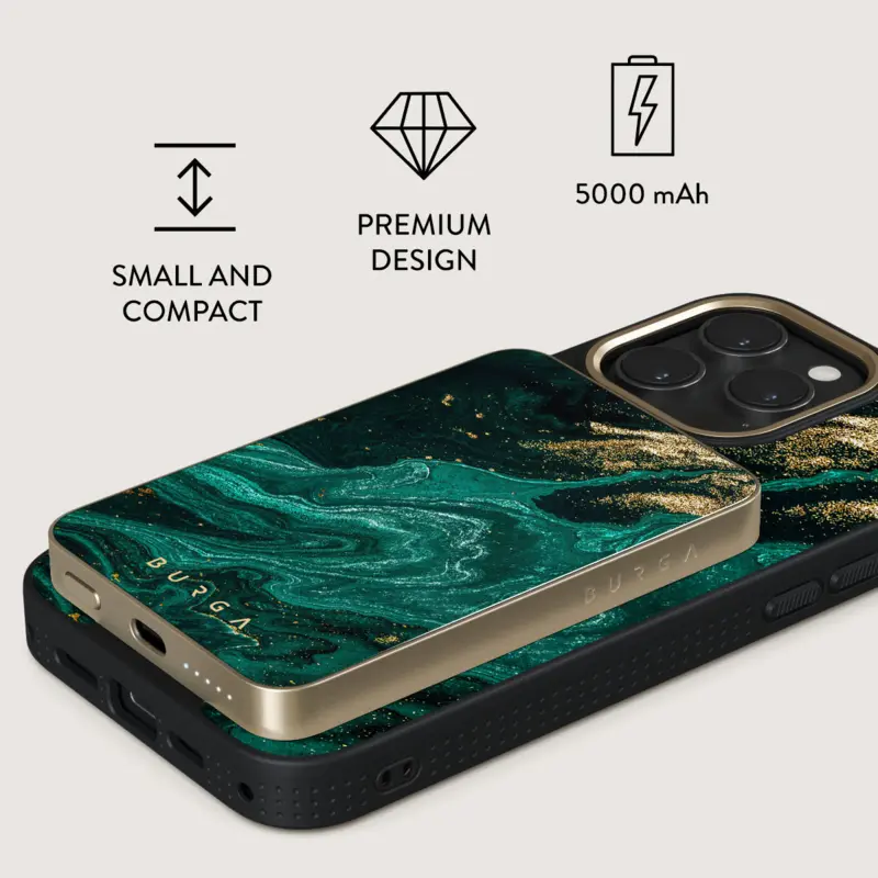 Burga Emerald Pool - MagSafe Power Bank 5000 mAh Guld - 4108379