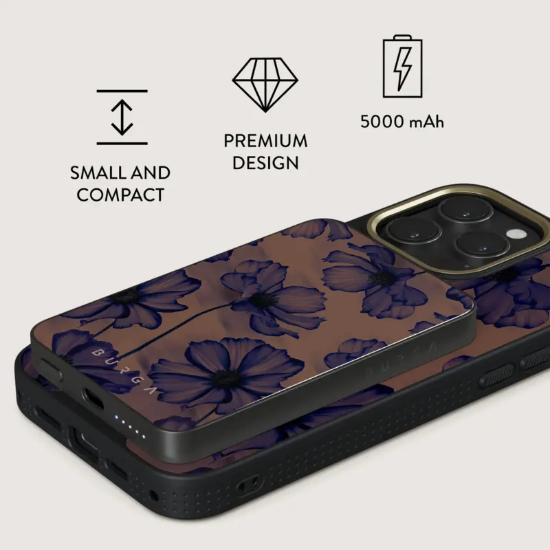 Burga Velvet Night - MagSafe Power Bank 5000 mAh Metallgrå - 4108572