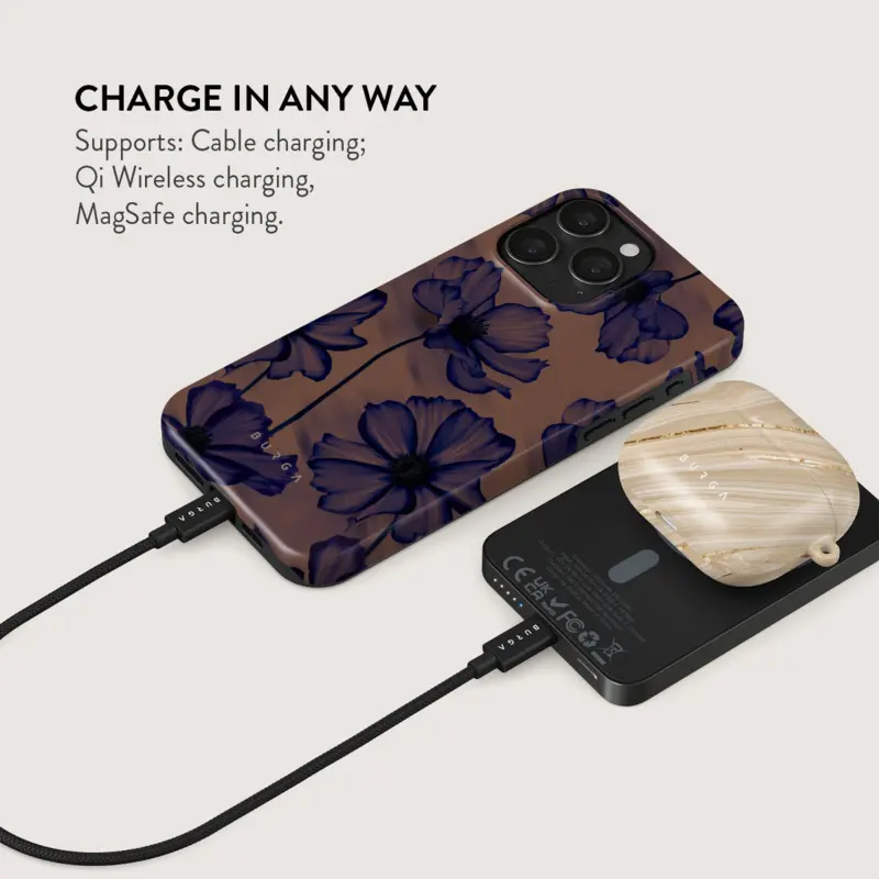 Burga Velvet Night - MagSafe Power Bank 5000 mAh Metallgrå - 4108572