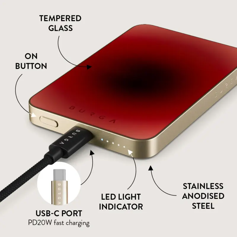Burga No Talking - MagSafe Power Bank 5000 mAh Guld - 4108579