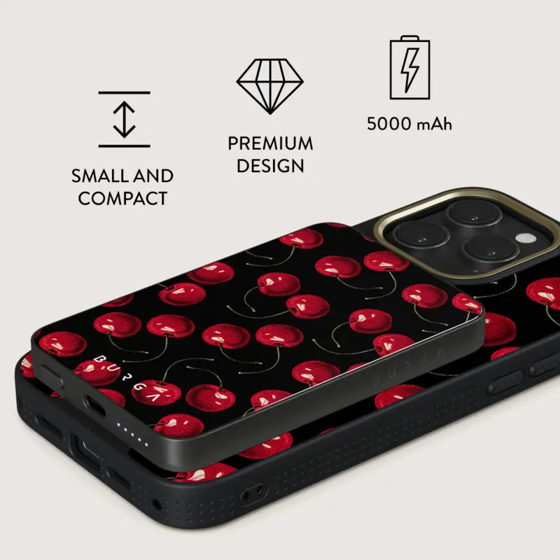 Burga Cherrybomb - MagSafe Power Bank 5000 mAh Metallgrå - 4108580