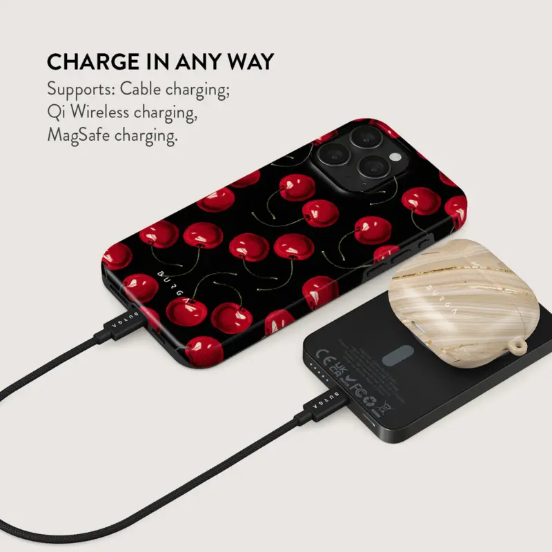 Burga Cherrybomb - MagSafe Power Bank 5000 mAh Metallgrå - 4108580