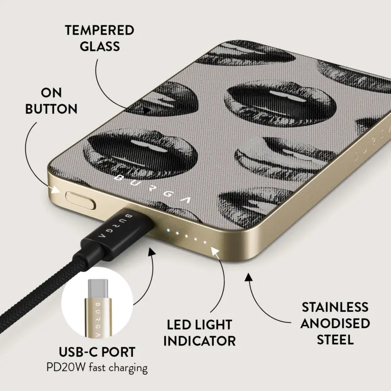 Burga Next Mistake - MagSafe Power Bank 5000 mAh Guld - 4108583