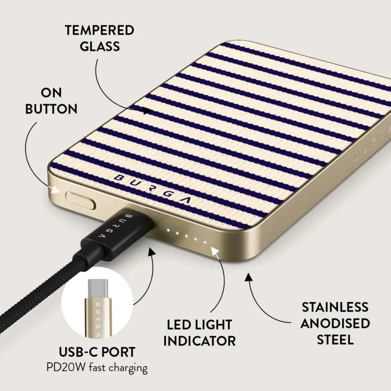 Burga Old Money - MagSafe Power Bank 5000 mAh Guld - 4108665