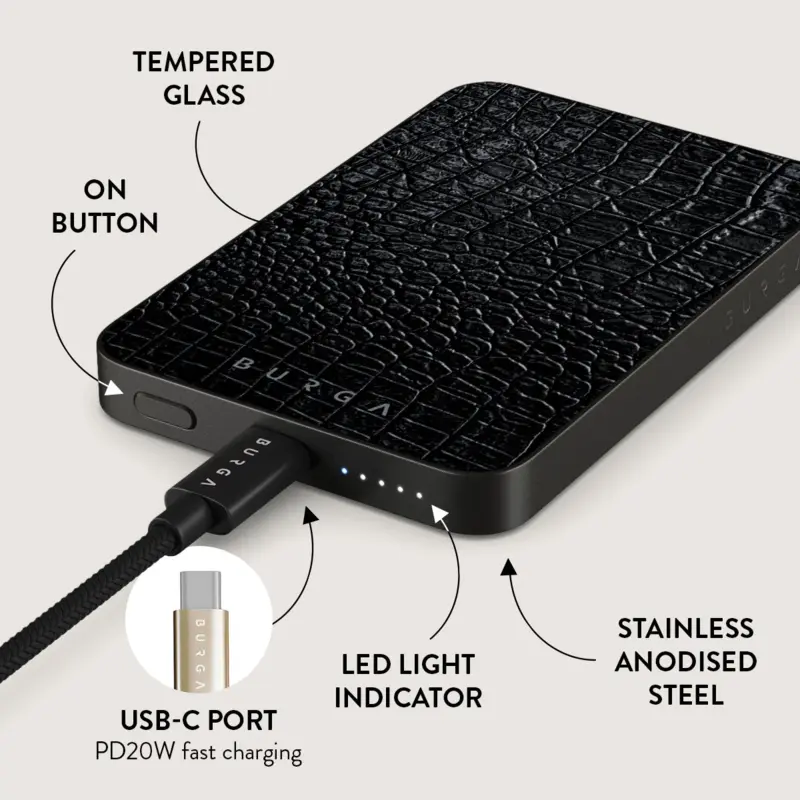 Burga Reaper's Touch - MagSafe Power Bank 5000 mAh Metallgrå - 4108754