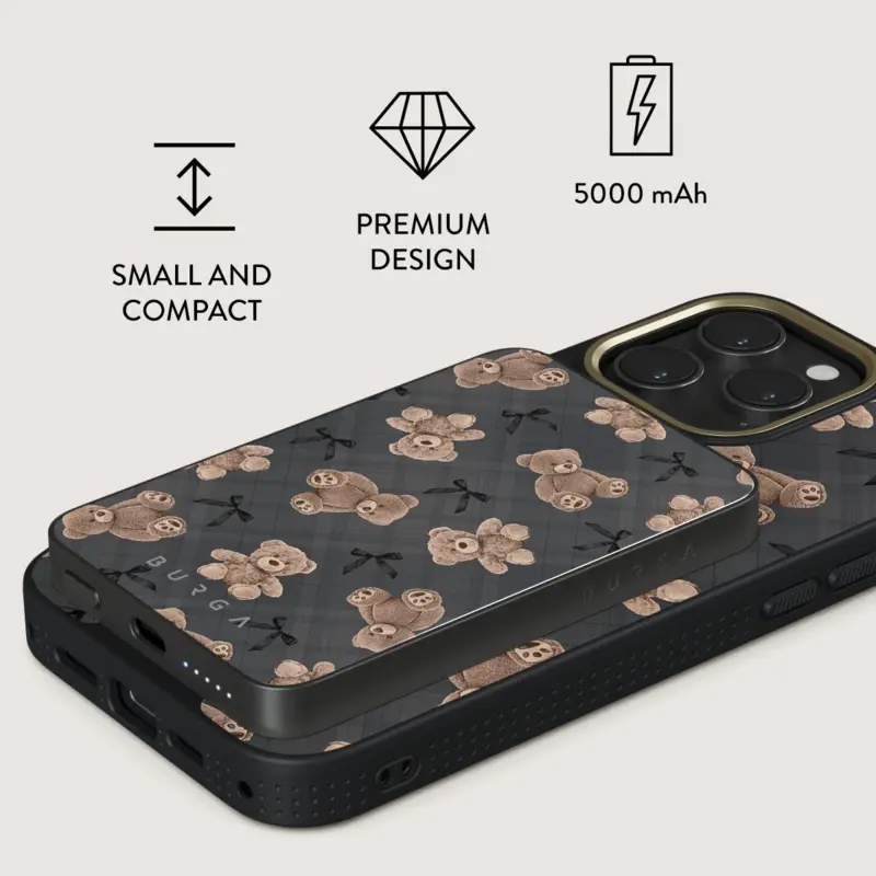 Burga BFF - MagSafe Power Bank 5000 mAh Metallgrå - 4108786