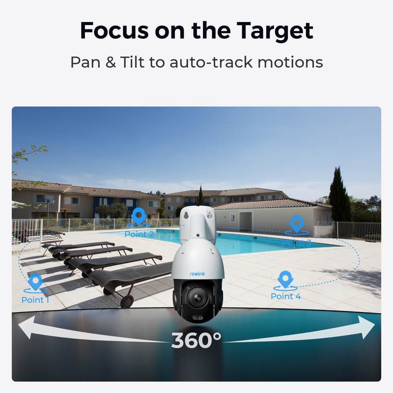 Reolink P840 (RLC-823S1W) Smart 4K PTZ PoE-kamera 360° vit - 5398340