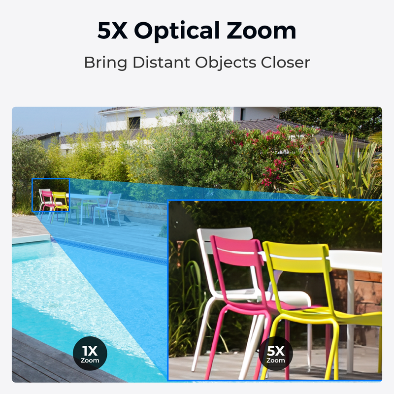 Reolink P840 (RLC-823S1W) Smart 4K PTZ PoE-kamera 360° vit - 5398340