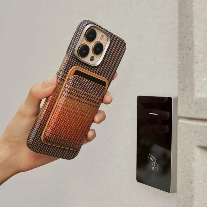 Pitaka MagSafe Vävd Kortplånbok Sunset - 5541762