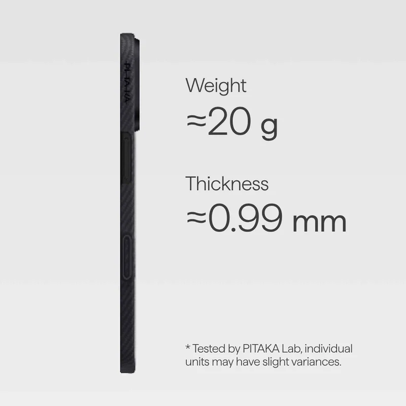 Pitaka Edge MagSafe Fodral iPhone Air Svart/Grå - 5541812