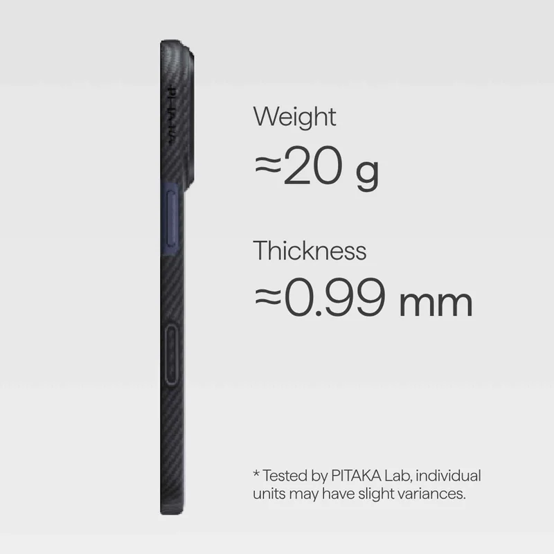 Pitaka Edge MagSafe Fodral iPhone 17 Pro Svart/Grå - 5541813