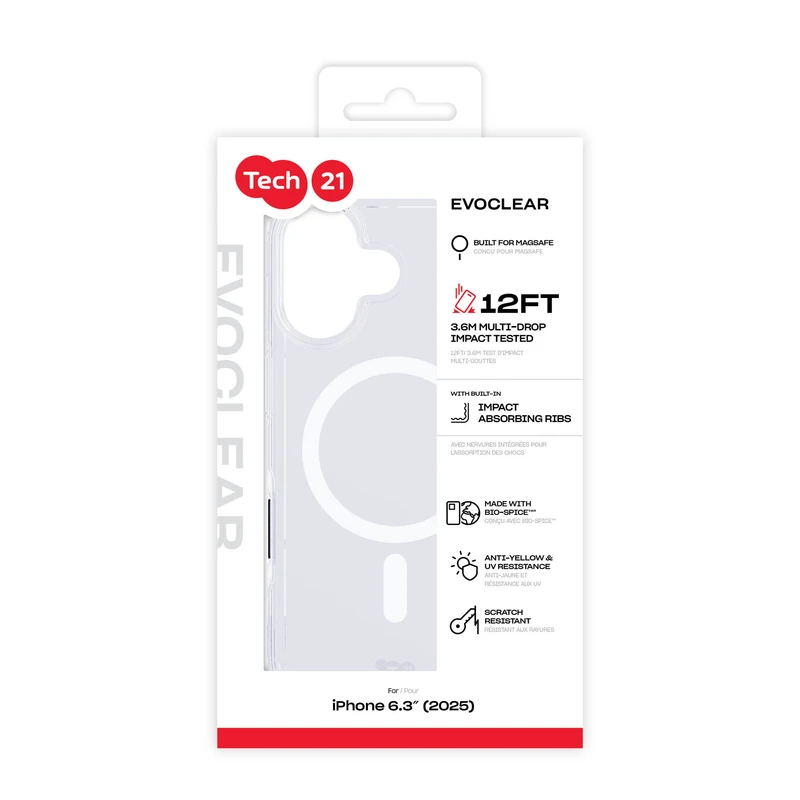 Tech21 Evo Clear MagSafe Apple iPhone 17 Transparent - 5960703