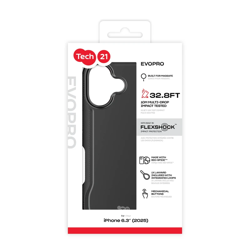 Tech21 Evo Pro MagSafe med handlina Apple iPhone 17 Svart - 5960710
