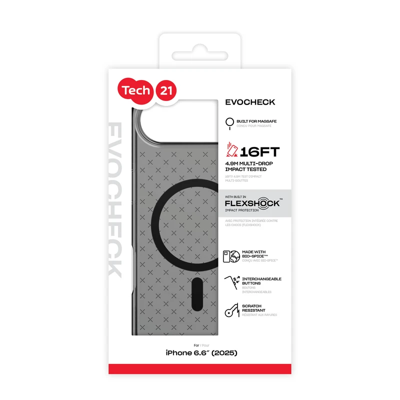 Tech21 Evo Check MagSafe Apple iPhone Air Rök/Svart - 5960713
