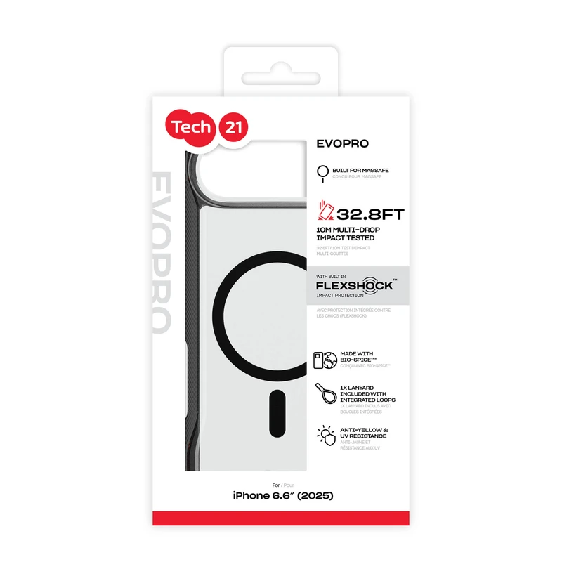 Tech21 Evo Pro MagSafe handlina Apple iPhone Air Transp./Svart - 5960721