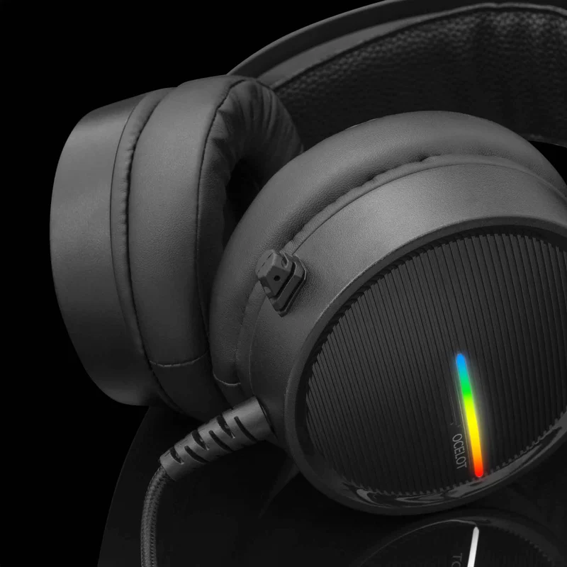 White Shark OCELOT On-Ear Spelheadset Svart - 7326645