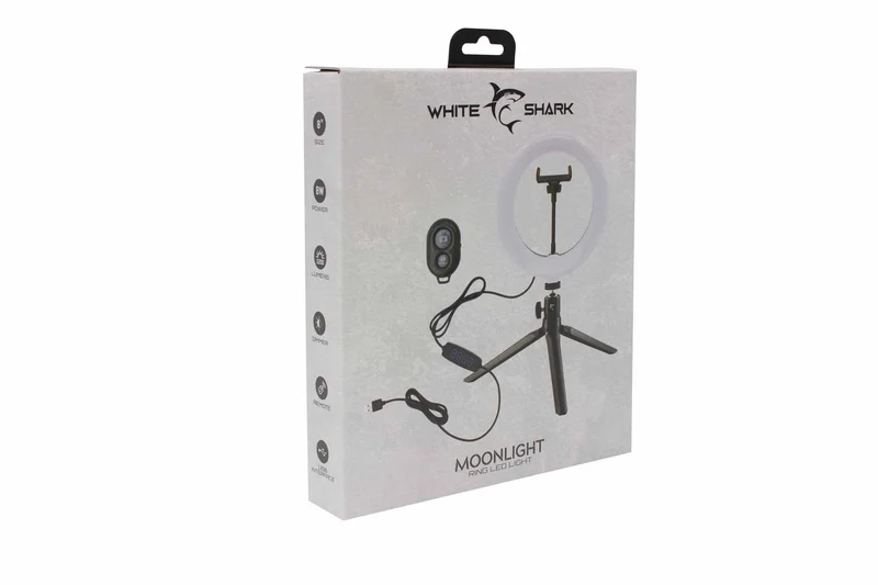 White Shark MOONLIGHT USB LED Ringstativ 20cm - 7326938