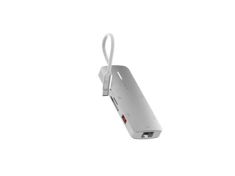 Linq 8in1 PRO 140W USB-C Multiport Hub Aluminiumgrå - 7462272
