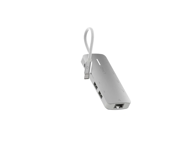 Linq 8in1 8K PRO 140W USB-C Multiport Hub Aluminiumgrå - 7462273